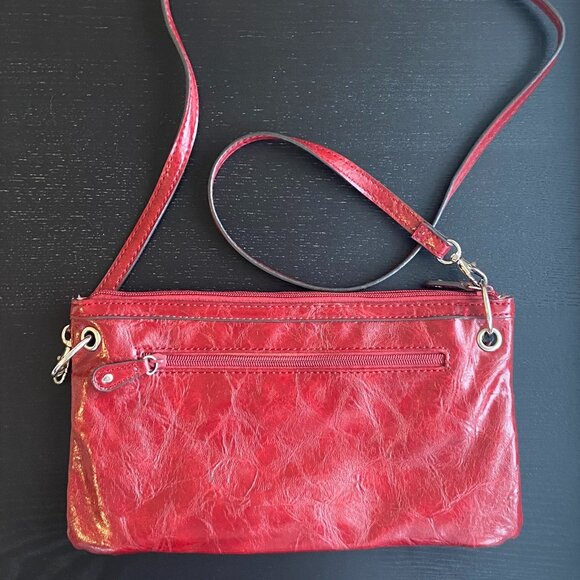Nicole by Nicole Miller Shiny Red Cross Body Bag - Picture 13 of 16